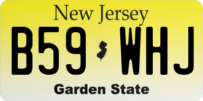 NJ license plate B59WHJ