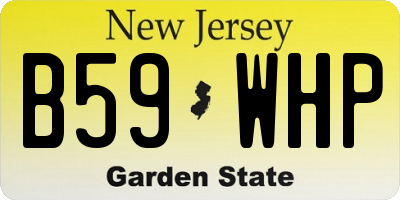 NJ license plate B59WHP