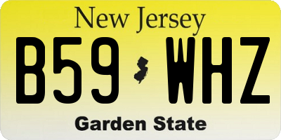 NJ license plate B59WHZ
