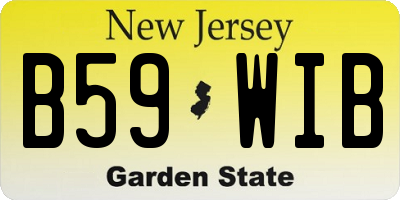 NJ license plate B59WIB