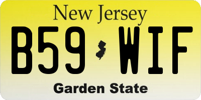 NJ license plate B59WIF