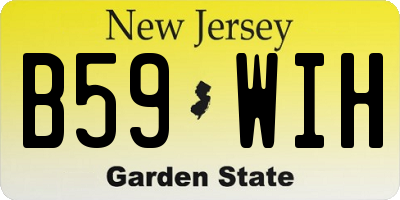NJ license plate B59WIH