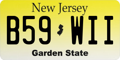 NJ license plate B59WII