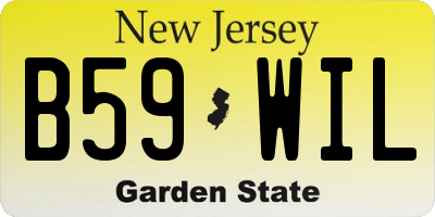 NJ license plate B59WIL