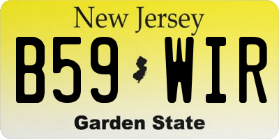 NJ license plate B59WIR
