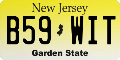NJ license plate B59WIT