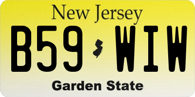 NJ license plate B59WIW