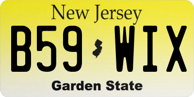 NJ license plate B59WIX
