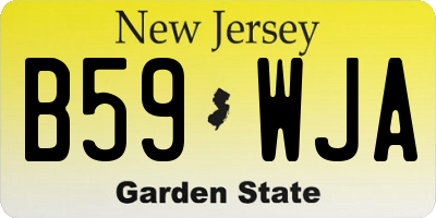 NJ license plate B59WJA
