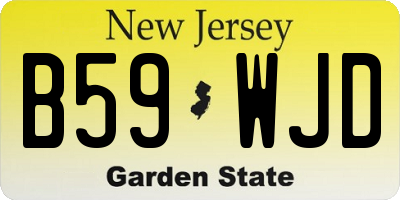NJ license plate B59WJD
