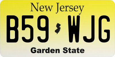 NJ license plate B59WJG