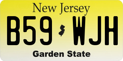 NJ license plate B59WJH