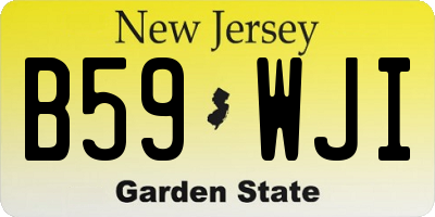 NJ license plate B59WJI