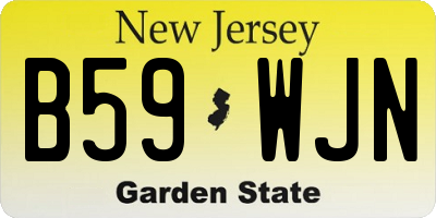 NJ license plate B59WJN
