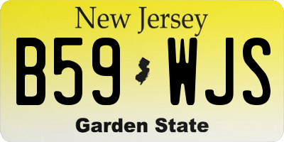 NJ license plate B59WJS