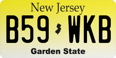 NJ license plate B59WKB