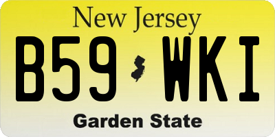 NJ license plate B59WKI