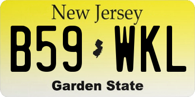 NJ license plate B59WKL
