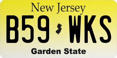 NJ license plate B59WKS