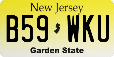 NJ license plate B59WKU