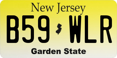 NJ license plate B59WLR