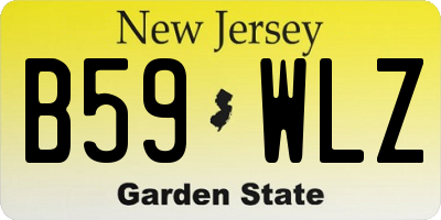 NJ license plate B59WLZ