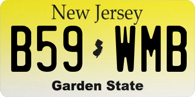 NJ license plate B59WMB