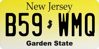 NJ license plate B59WMQ