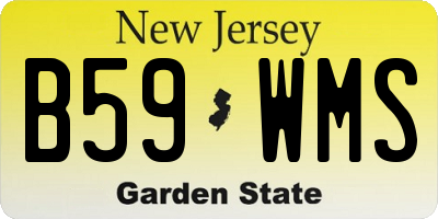 NJ license plate B59WMS