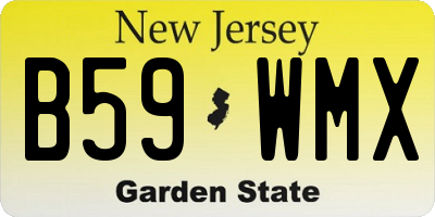 NJ license plate B59WMX