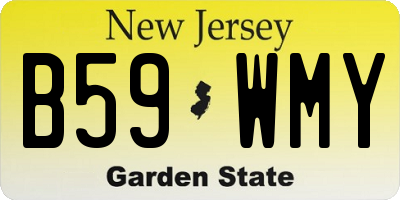 NJ license plate B59WMY