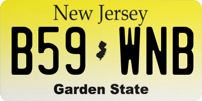 NJ license plate B59WNB