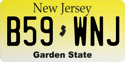NJ license plate B59WNJ