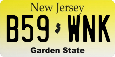 NJ license plate B59WNK