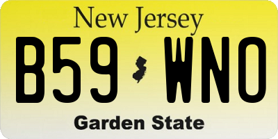 NJ license plate B59WNO