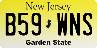 NJ license plate B59WNS