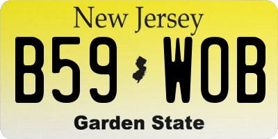 NJ license plate B59WOB