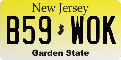 NJ license plate B59WOK