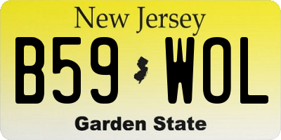 NJ license plate B59WOL