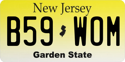 NJ license plate B59WOM