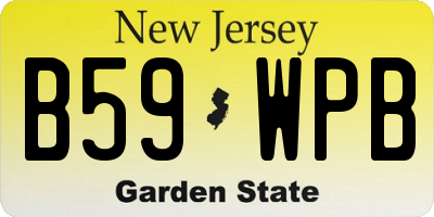 NJ license plate B59WPB
