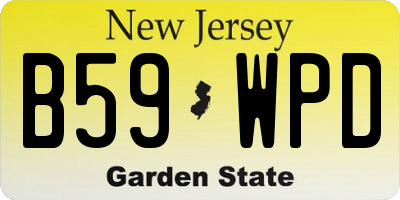 NJ license plate B59WPD