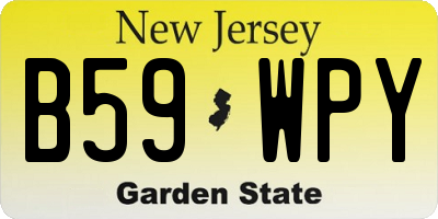 NJ license plate B59WPY
