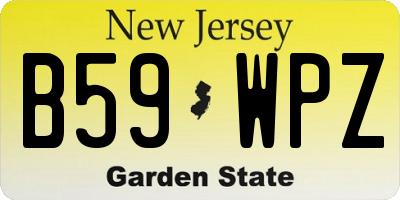 NJ license plate B59WPZ
