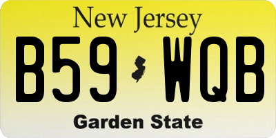 NJ license plate B59WQB