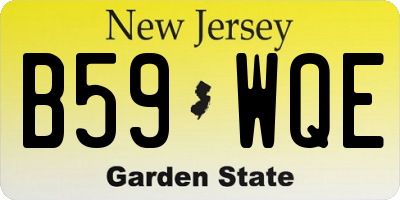 NJ license plate B59WQE