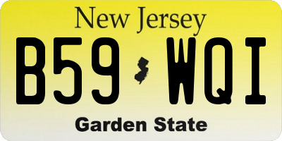 NJ license plate B59WQI