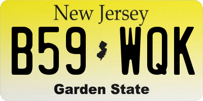 NJ license plate B59WQK