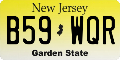 NJ license plate B59WQR