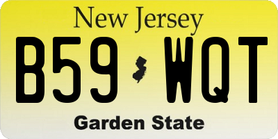 NJ license plate B59WQT